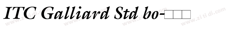 ITC Galliard Std bo字体转换